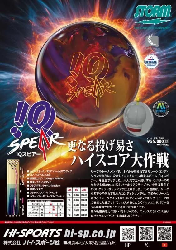 競技志向のボウラーに評価が高い!Qシリーズ最新作】ストーム IQ