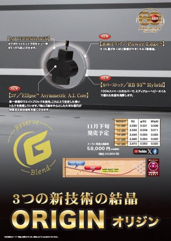 3つの新技術の結晶】900グローバル オリジン - ボウリングボール
