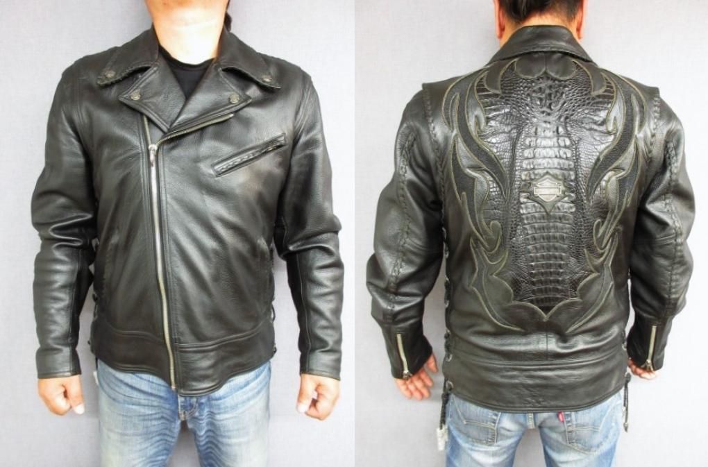 ハーレーダビッドソン 世界限定150着 鹿革・ワニ革・エイ革 レザー