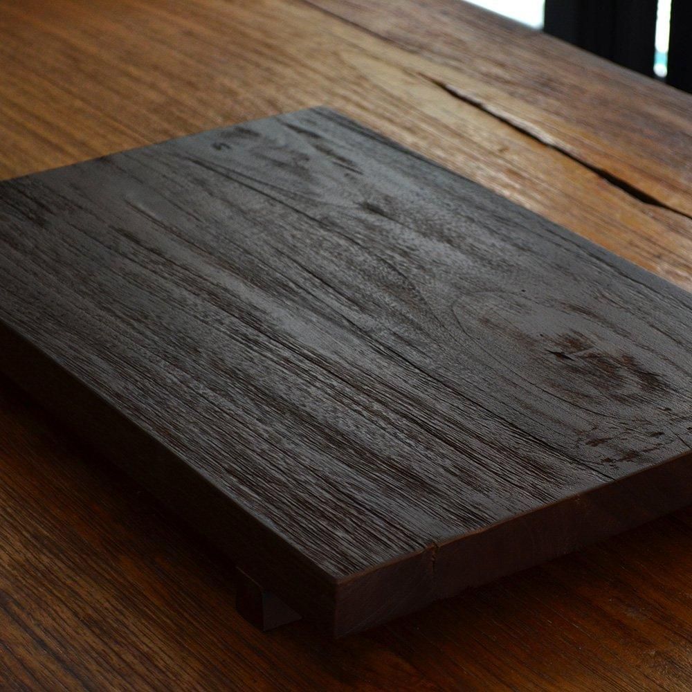 送料無料 オールドチークトレイ 古木 古材 木製 トレー 自然