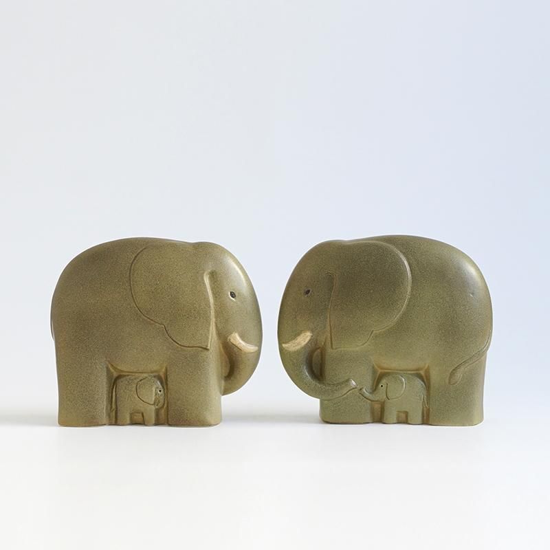 Lisa Larson（リサラーソン） ELEPHANT WITH BABY （象の親子）