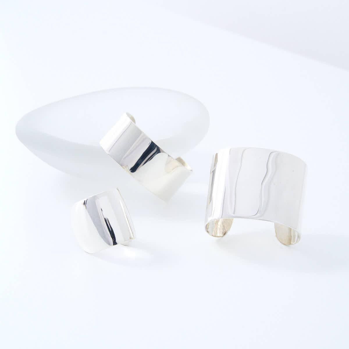 YAECA / シルバーバングル(4.5cm)- dieci｜online shop