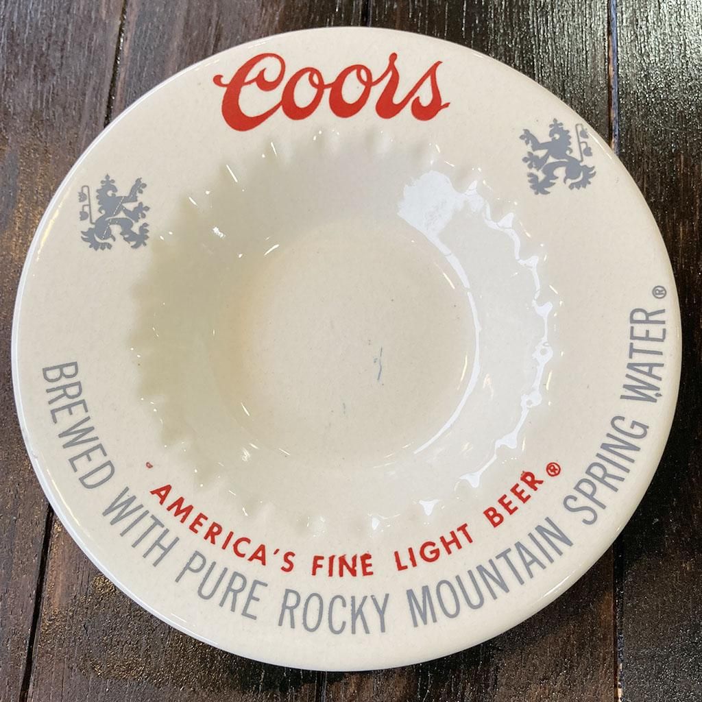 Coors クアーズ ブランドロゴ入りアッシュトレイ（陶器製の灰皿