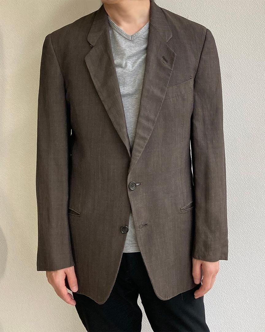 1990's Italian Tailored Jacket by GIORGIO ARMANI Dark Brown 1990