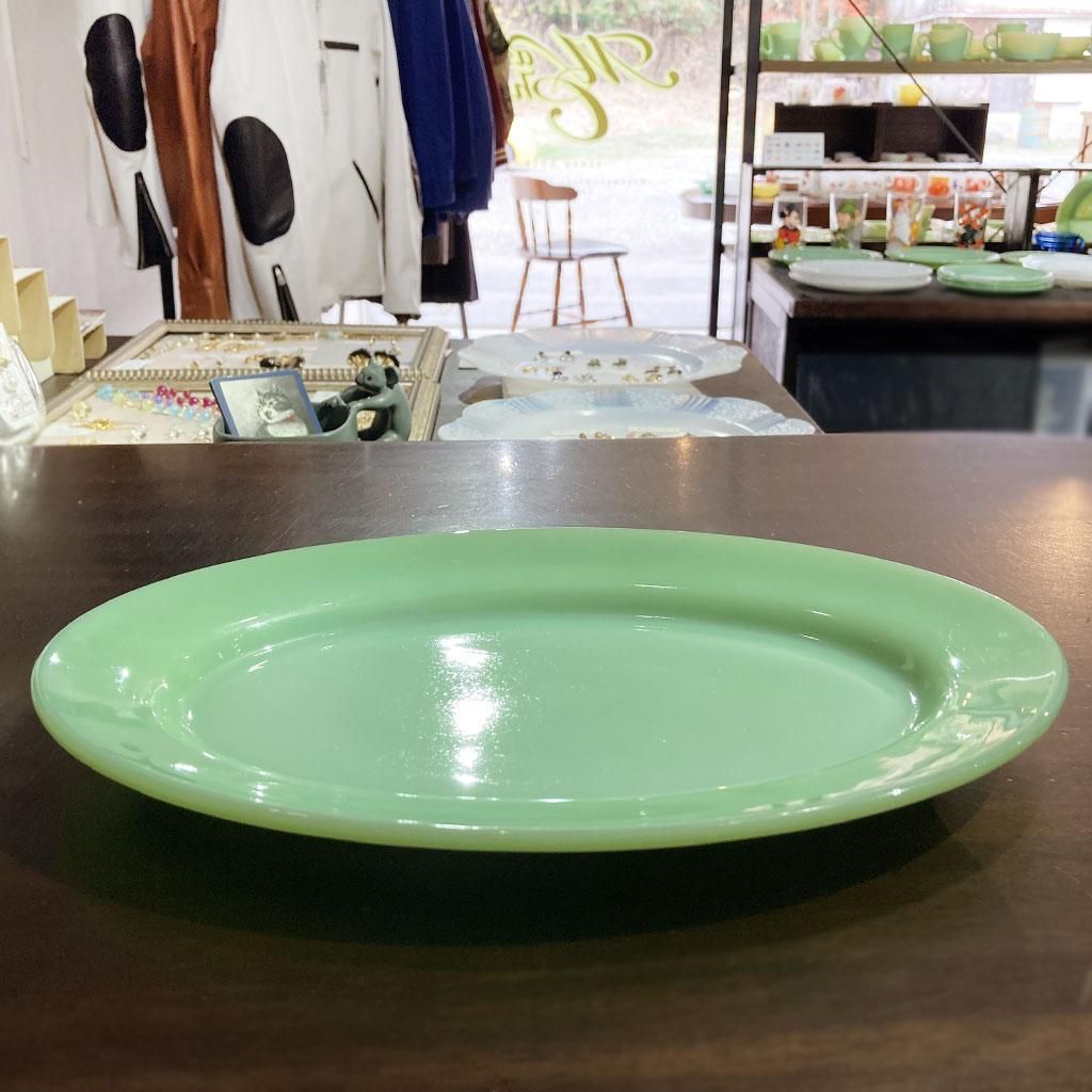 ジェダイ オーバルプレート11インチ 初期GLASS刻印 1940年代前半製造