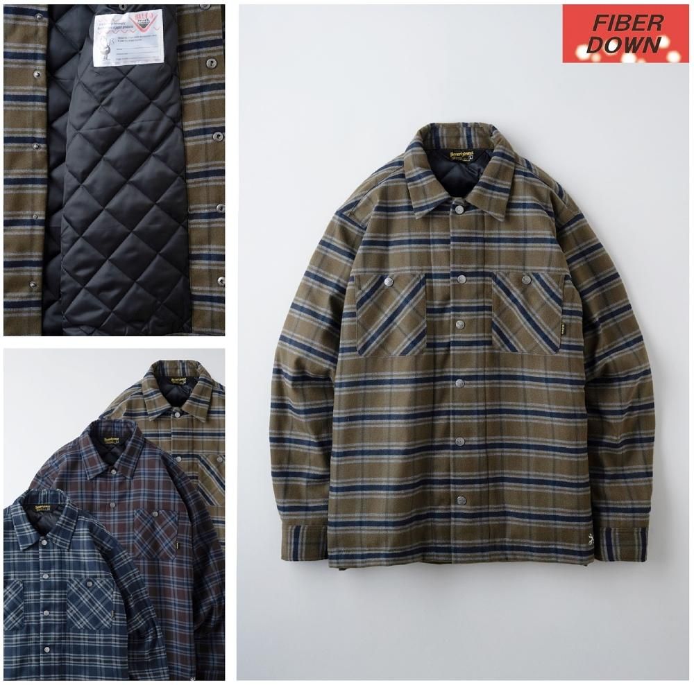 BLUCO ブルコ OL-046-022 QUILTING FLANNEL SHIRTS キルティング