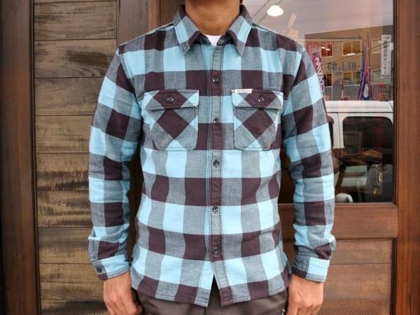 FLATHEAD フラットヘッド HN-52W HEAVY NEL SHIRT ネルシャツ BLUCO