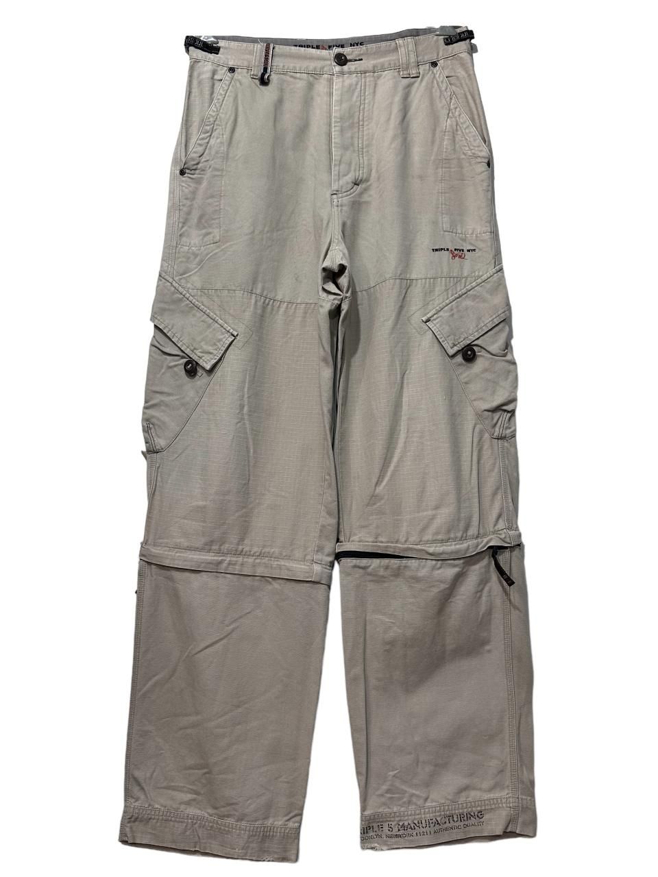 00s TRIPLE FIVE SOUL Cotton Convertible Pants ベージュ 30 トリプル