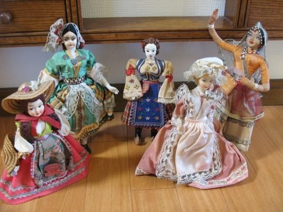 即納！ヴィンテージドール 世界の人形 イタリア インド フランス italy