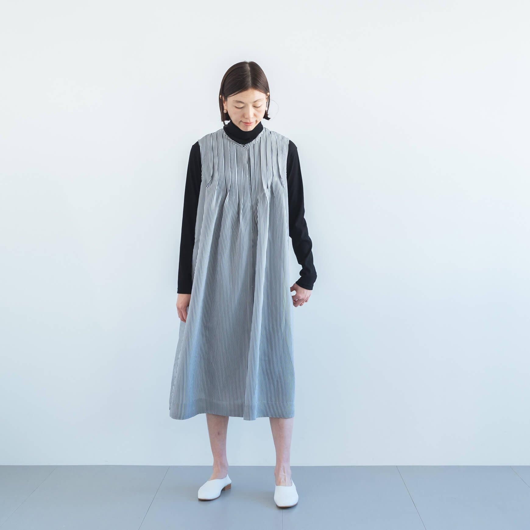 CLASKA（クラスカ）｜ ストライプタックワンピース - ファッション