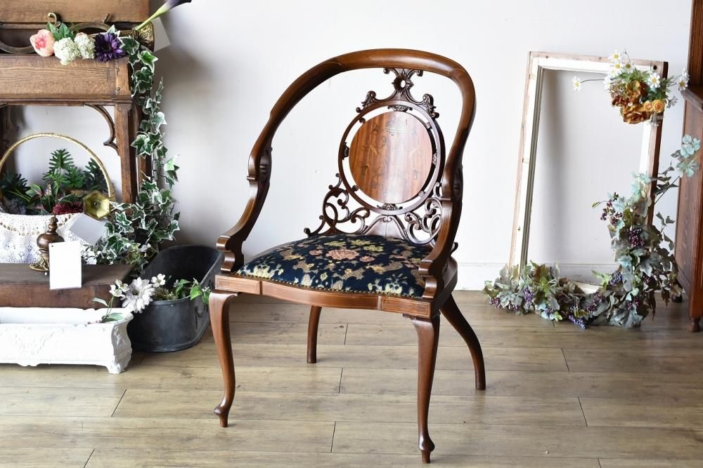 アンティーク ヴィクトリアン アームチェア マホガニー製