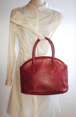 アンティーク オールドコーチ レザー ハンドバッグ イタリア製