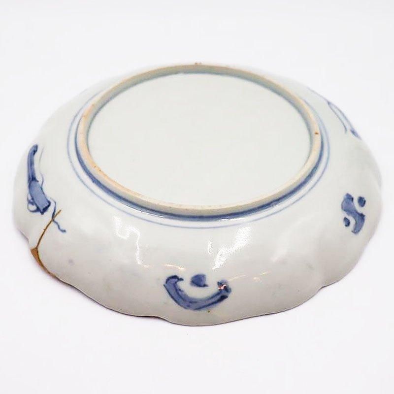 希少な明治時代の金継ぎ手描き中皿