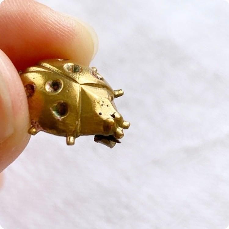 フランス直輸入 てんとう虫モチーフ ヴィンテージブローチ