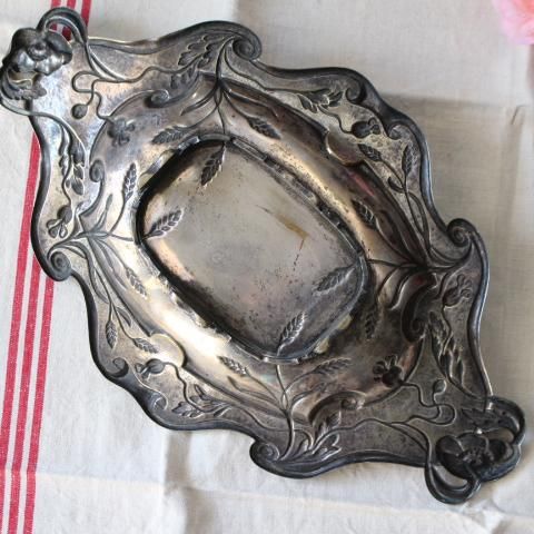 アールヌーボー 真鍮プレート フランスアンティーク