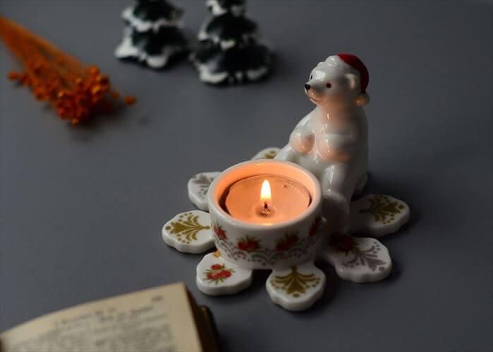 ドイツ製フッチェンロイター クリスマスベアーキャンドルホルダー