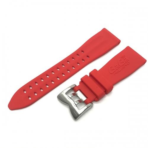 48MM Diving 時計用 シリコンラバーベルト レッド｜ GaGa MILANO