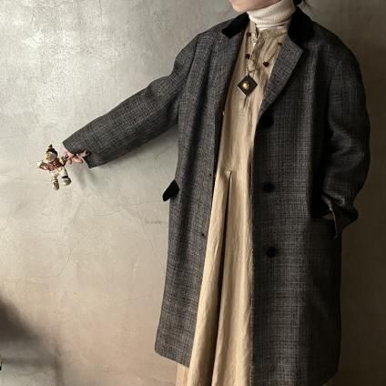 1960's France Vintage Glen Check Coat（フランス ヴィンテージ