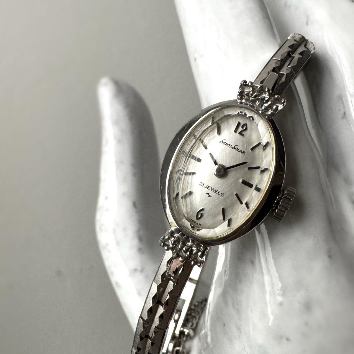 SEIKO SOLAR（セイコー ソーラー）オーバル ラグ装飾 純正メタルベルト