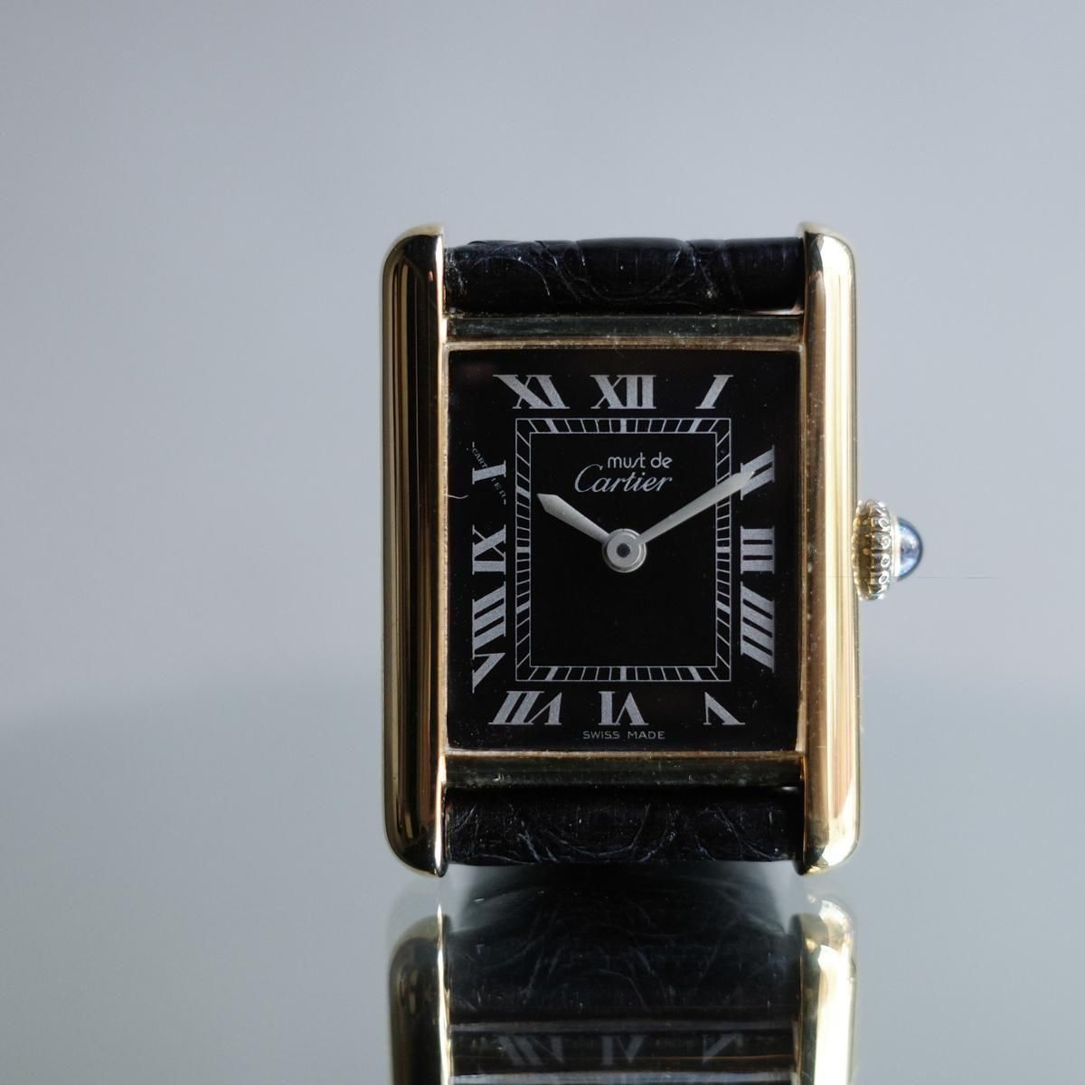 Cartier（カルティエ）マストタンク Black Roman SM 純正尾錠- JeJe