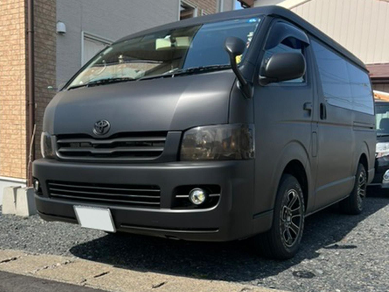 トヨタ ハイエースをマットブラックで刷毛塗り全塗装！ - 刷毛（ハケ
