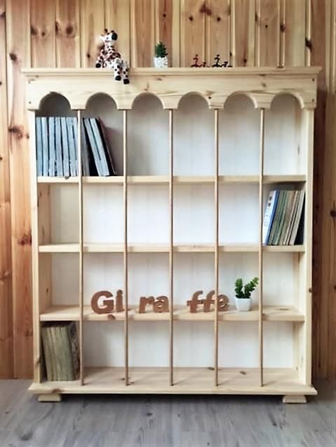 カントリー家具 ｜ 本棚(単行本用)兼ディスプレイ 4段シェルフ