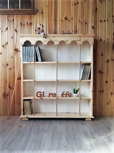 カントリー家具 ｜ 本棚(単行本用)兼ディスプレイ 4段シェルフ