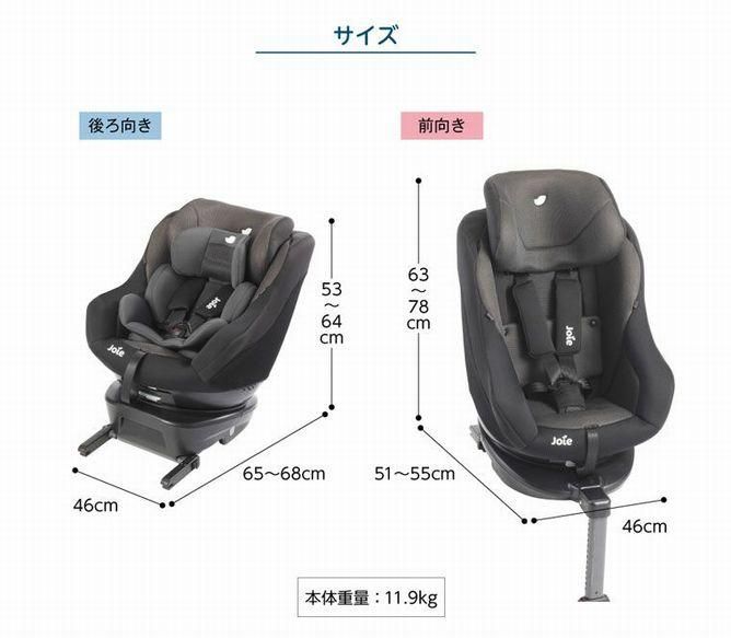 joie Arc（アーク）360° ブラック＆ネイビー 回転式・ISOFIX取付