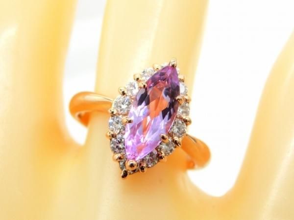 インペリアルトパーズ ダイヤモンドリング ITZ 1.05ct D 0.45ct K18PG