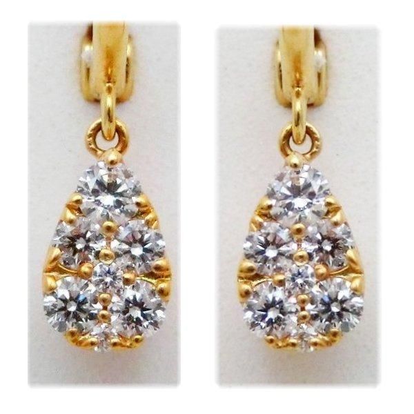 ハートアンドキューピッドカラーレスダイヤモンドピアリング D 0.30ct