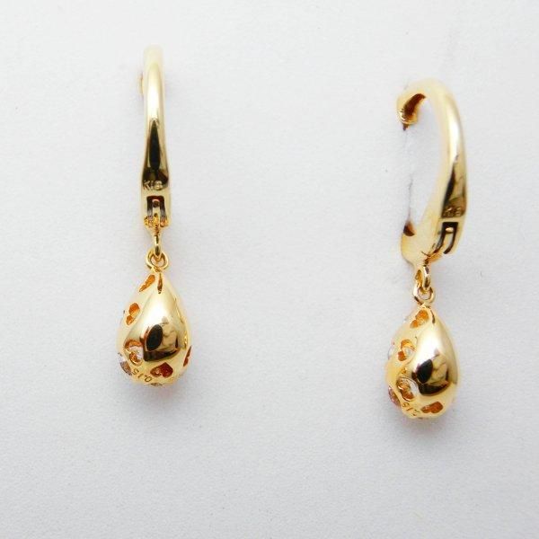 ハートアンドキューピッドカラーレスダイヤモンドピアリング D 0.30ct