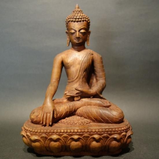 釈迦如来 木彫り 仏像｜仏像通販・販売なら多羅堂