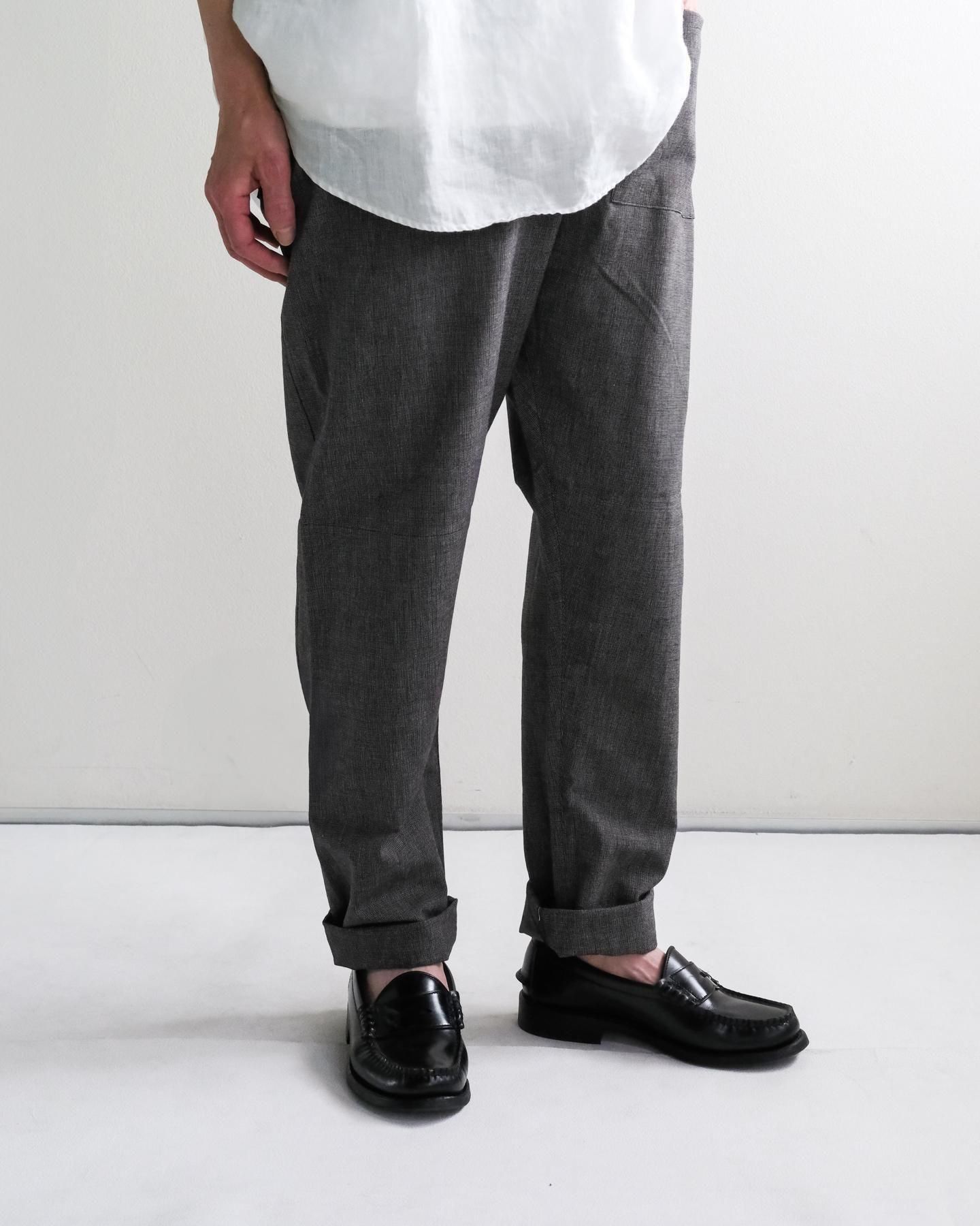 うなぎの寝床 現代風もんぺ カタカナ別注 (甘撚り グレーベージュ