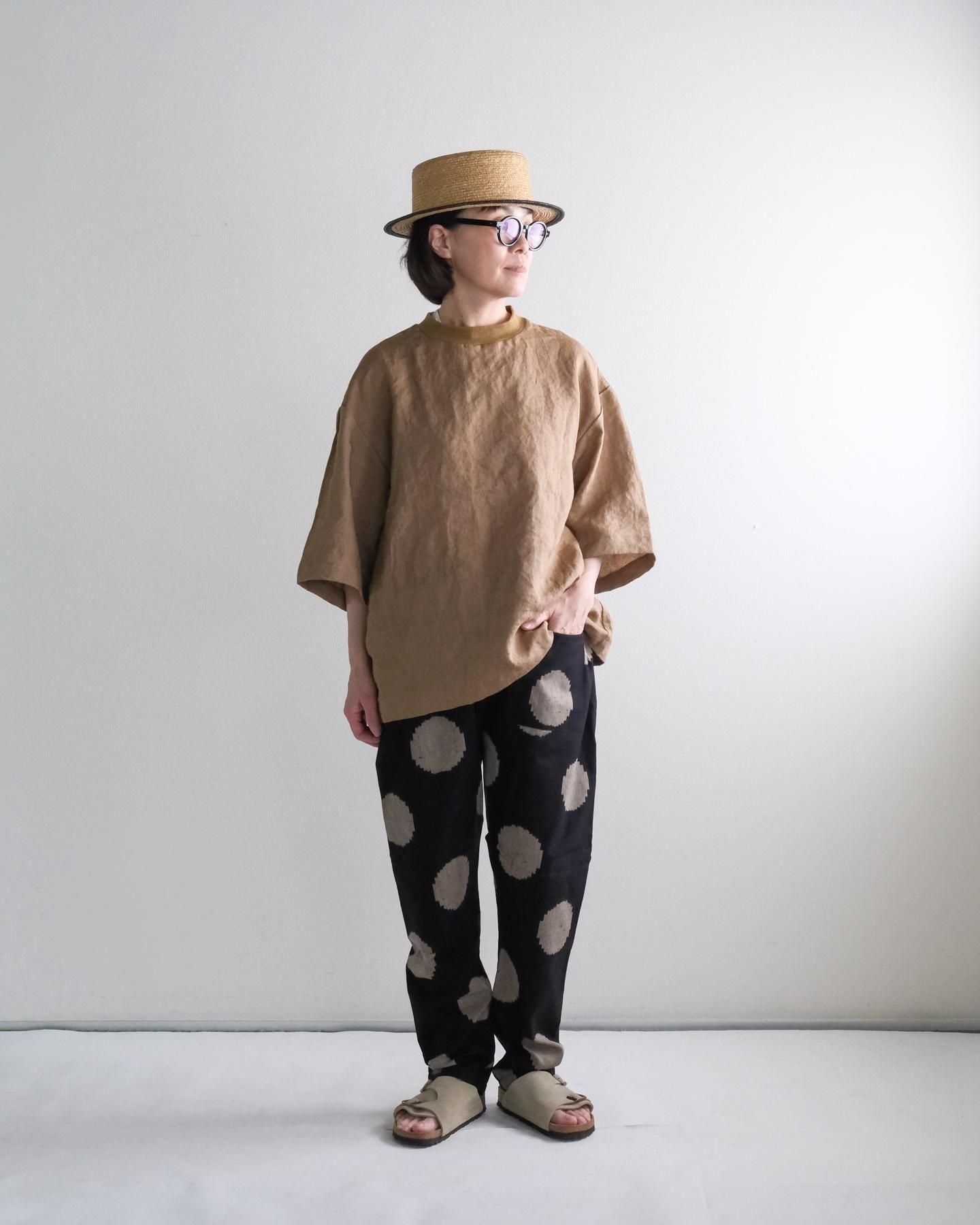 うなぎの寝床 現代風もんぺ カタカナ別注 (kataまる黒ベージュ