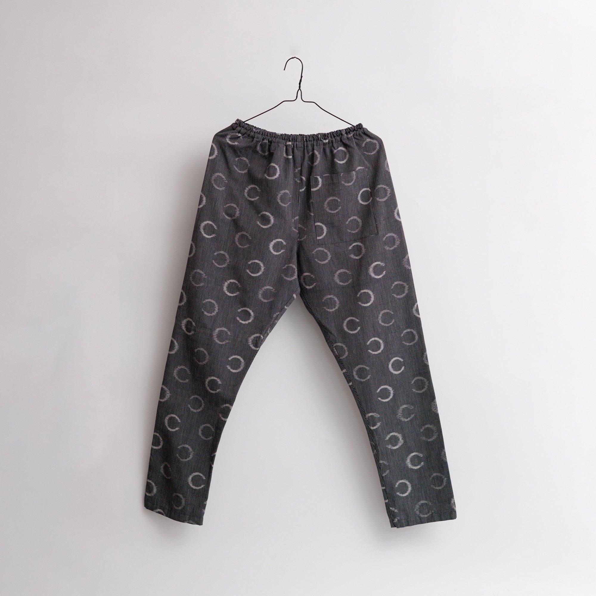 うなぎの寝床 現代風もんぺ カタカナ別注(わっか 細縞入り)【送料無料