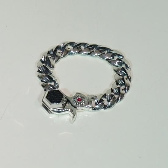 ISAMUKATAYAMA BACKLASH シルバー925+ルビー+リザード ブレスレット