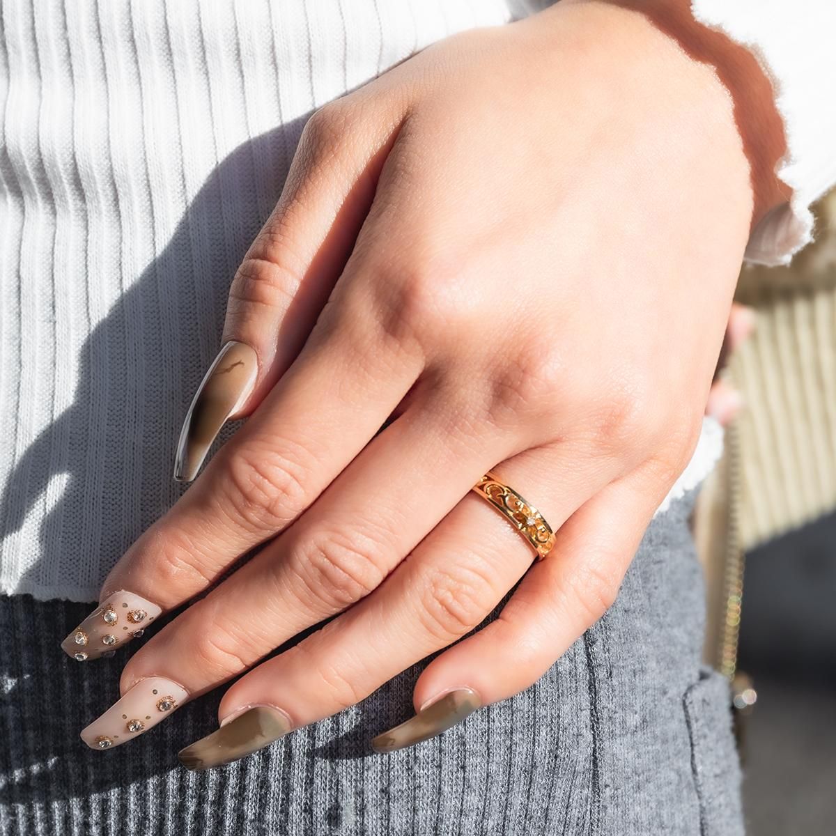 ダイヤモンド 10K イエローゴールド リング 5号-21号 1-10861-01