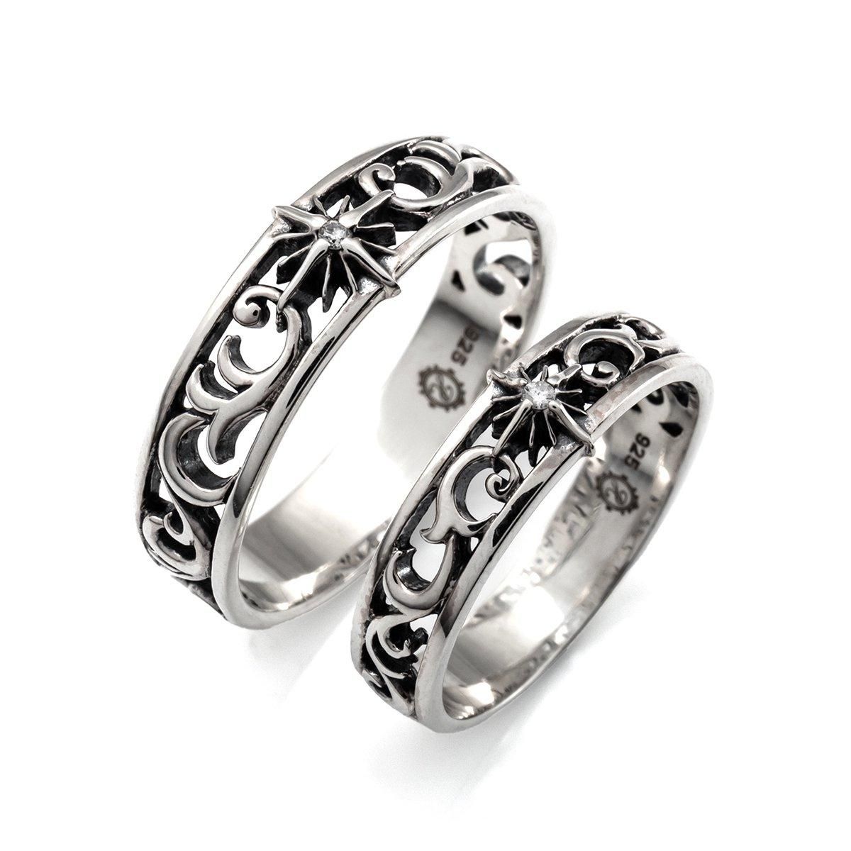 ダイヤモンド シルバー リング 5号-25号 いぶし加工 1-10861-03/1