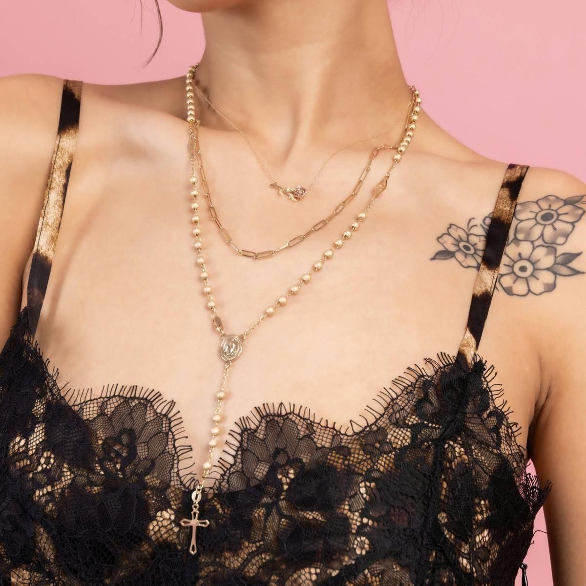 10K イエローゴールド ネックレス&ペンダント 41cm 3-14964-01NE