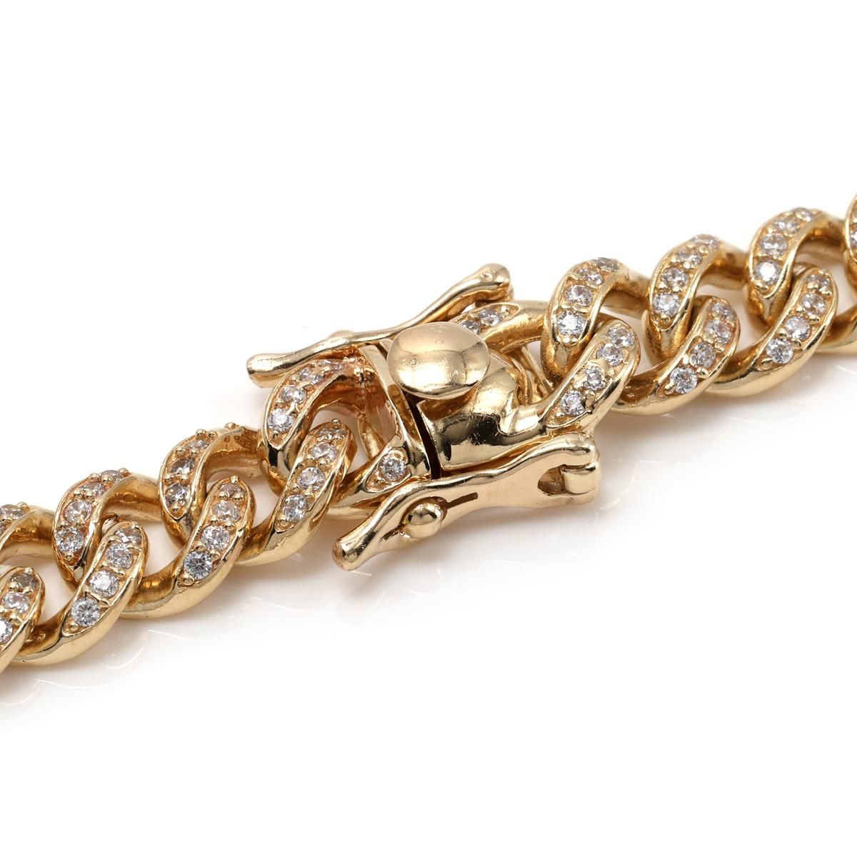 10K イエローゴールド マイアミネックレス 幅9mm 46cm-50cm 定価