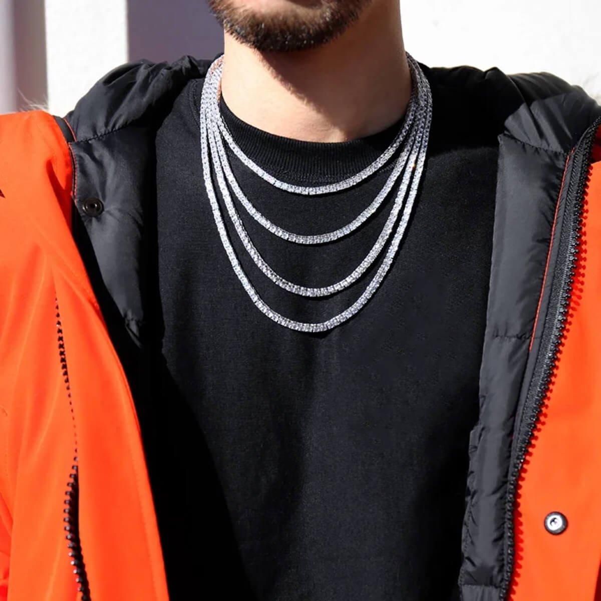 シルバー テニスネックレス 幅4mm 45cm-60cm - AVALANCHE OFFICIAL STORE