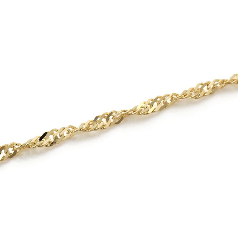 10K イエローゴールド スクリューネックレス 幅2.2mm 40cm-60cm