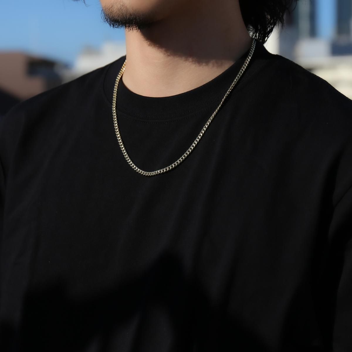 10K イエローゴールド マイアミネックレス 幅4.5mm 40cm-60cm