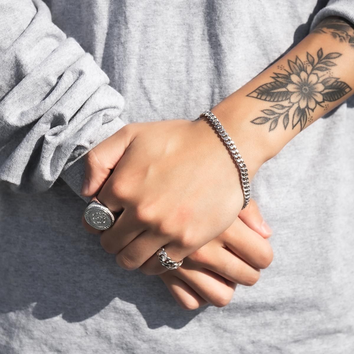 シルバー マイアミブレスレット 幅5mm 19cm-21cm 150KDO2 - AVALANCHE