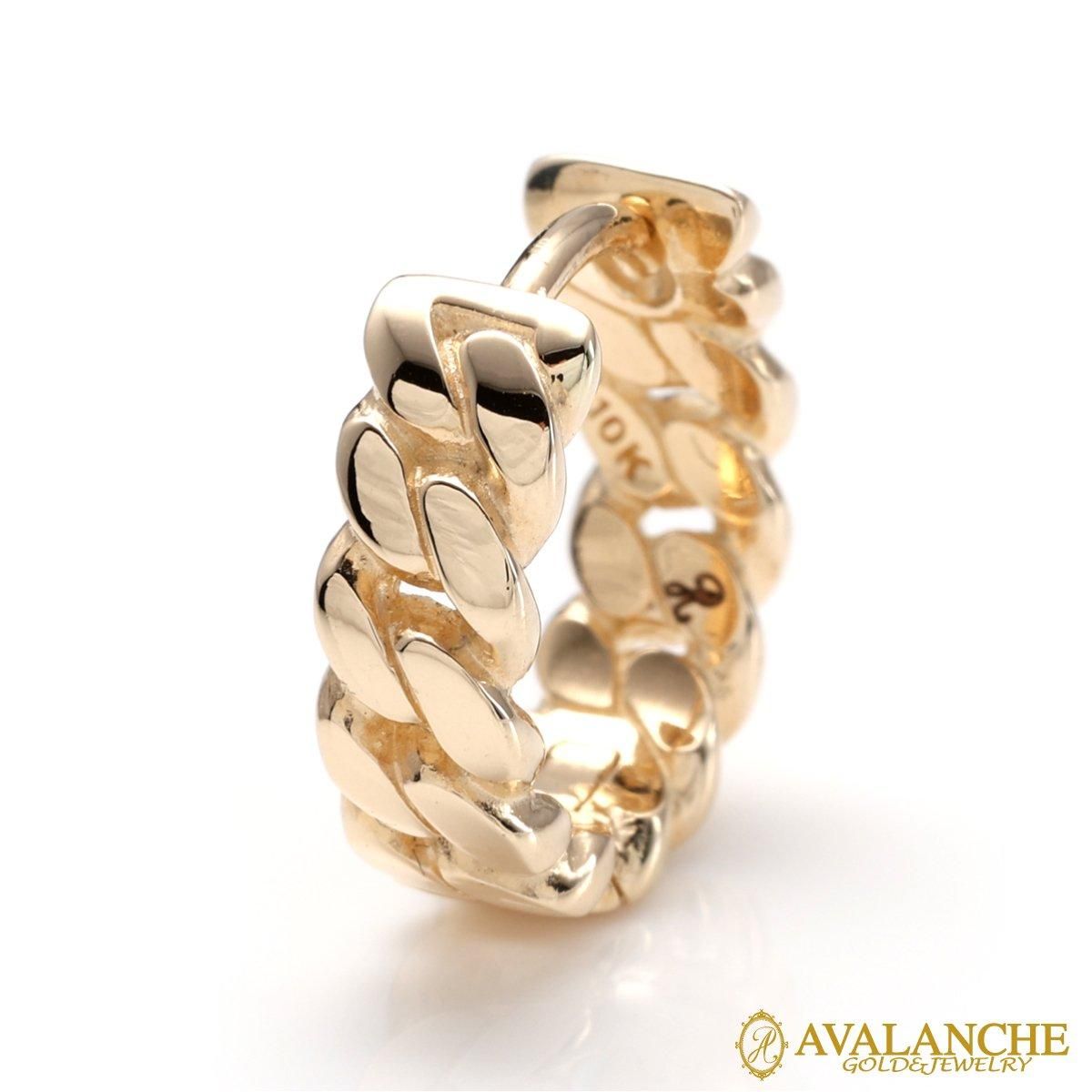 10K イエローゴールド マイアミピアス 13mm - AVALANCHE OFFICIAL STORE