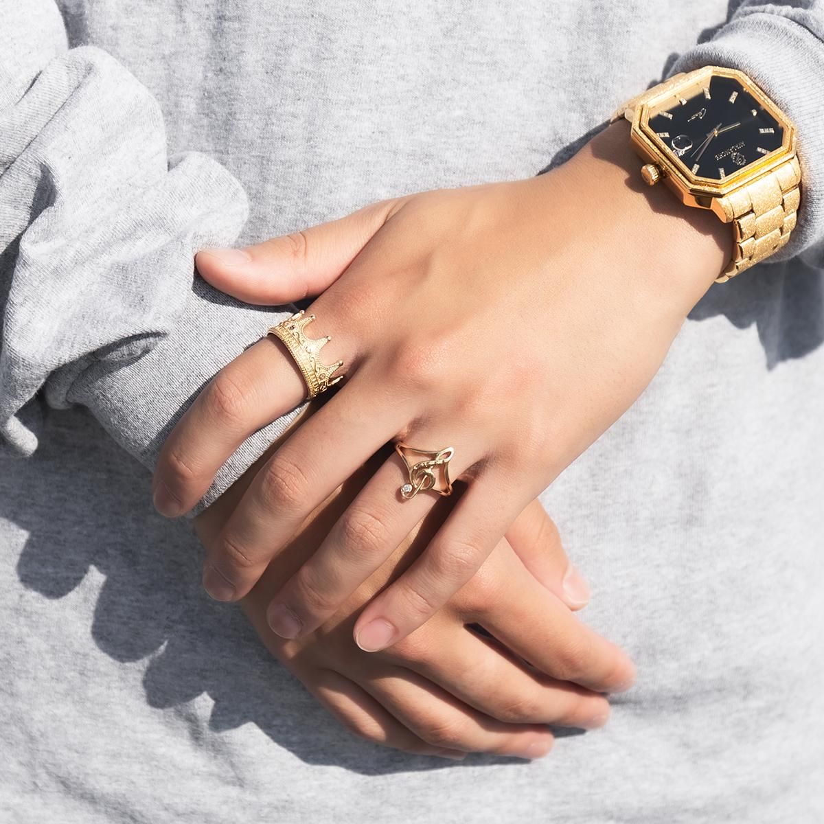 10K イエローゴールド リング 9号-19号 1-11030-02 - AVALANCHE