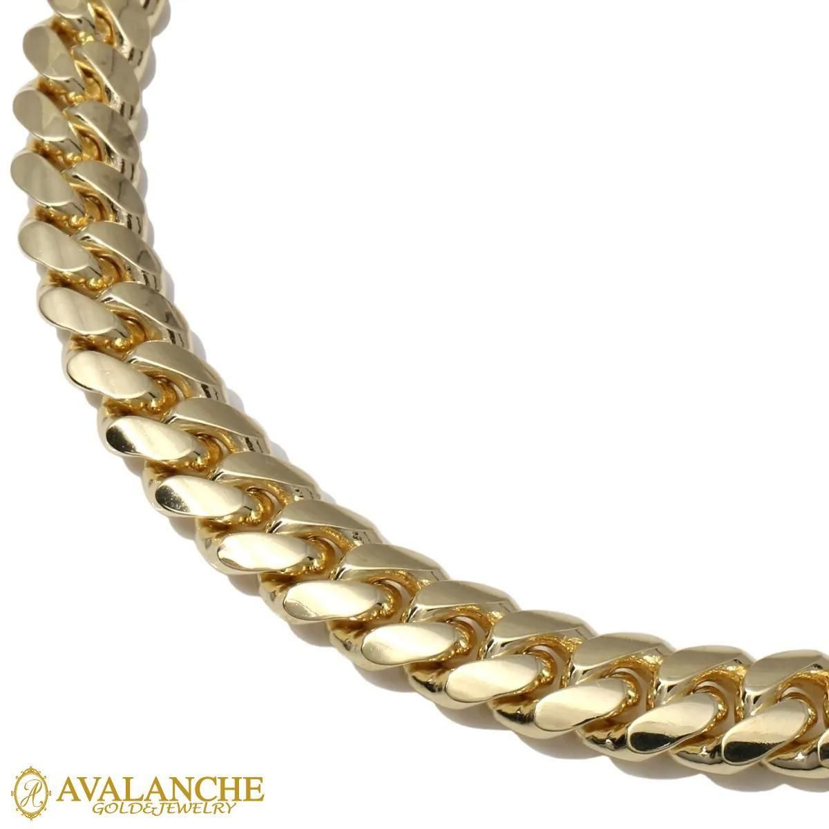 10K イエローゴールド マイアミネックレス 幅8.5mm 45cm-55cm