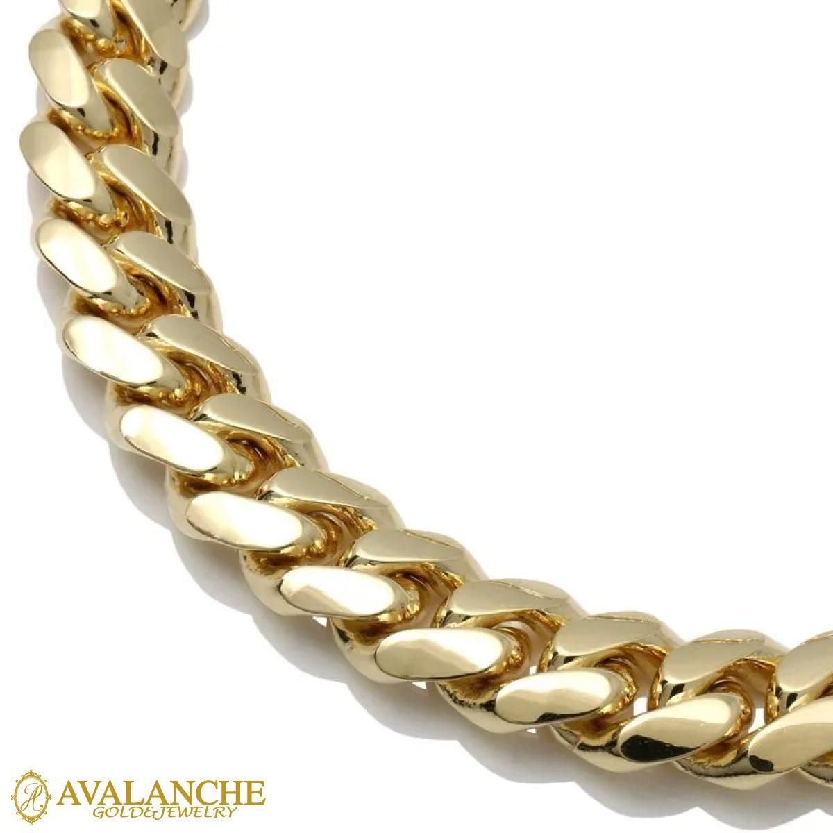 10K イエローゴールド マイアミネックレス 幅11.5mm 50cm - AVALANCHE