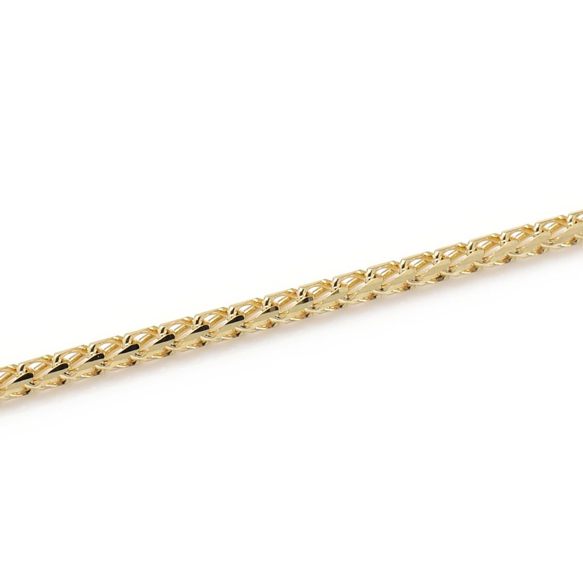 10K イエローゴールド フランクリンネックレス 幅1.3mm 40cm-60cm