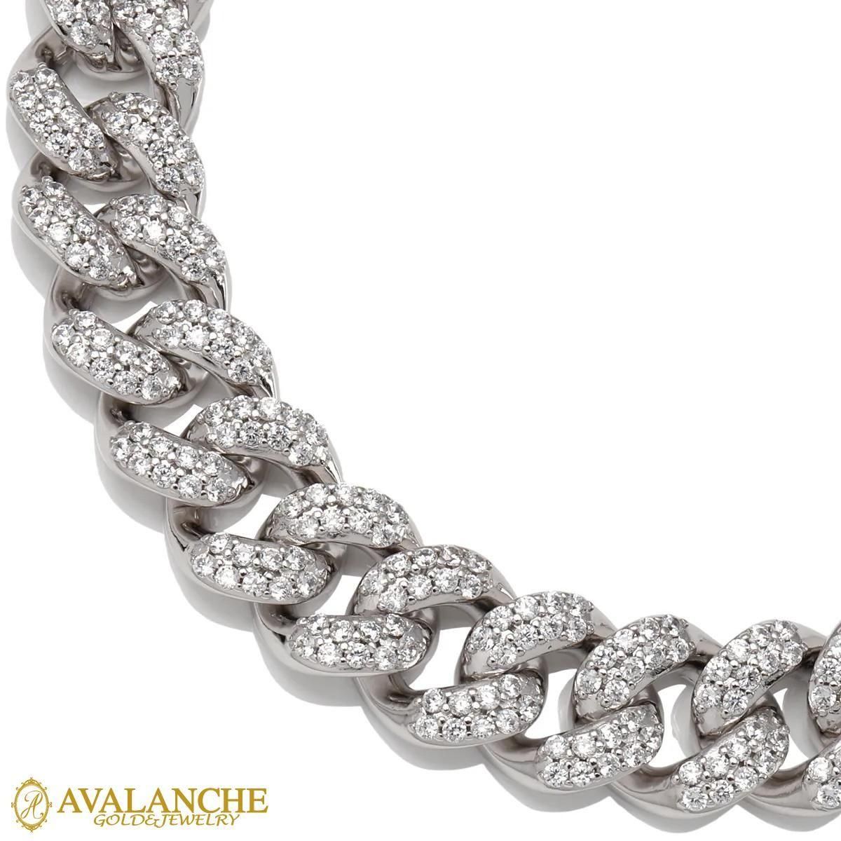 シルバー マイアミネックレス 幅16.5mm 45cm-50cm AHBL-J012